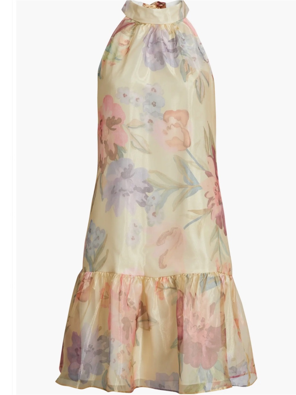 Vince Camuto Sleeveless Ruffle Hem Organza Dress